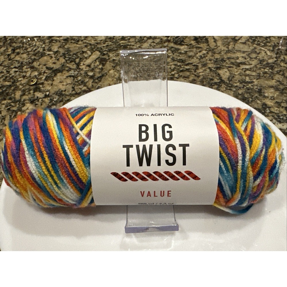Big Twist Value Yarn 100% Acrylic 4.3oz ARCADE PARTY Dye Lot 45/4272 Bright Fun